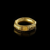 AN EASTERN GREEK GOLD RING WITH COLOURED INLAYS, 6TH-5TH CENTURY BC
