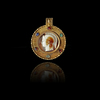 A ROMAN GOLD PENDANT WITH A CAMEO INLAY, 1ST-2ND CENTURY AD