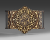 A QAJAR GILT BRONZE PIERCED BELT BUCKLE, PERSIA, 19TH CENTURY