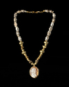 A NECKLACE WITH A CAMEO PENDANT AND NECKLACE OF ANCIENT BEADS OF VARIOUS PERIODS, 3RD CENTURY BC TO CIRCA 1500 AD