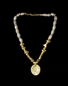 A NECKLACE WITH A CAMEO PENDANT AND NECKLACE OF ANCIENT BEADS OF VARIOUS PERIODS, 3RD CENTURY BC TO CIRCA 1500 AD