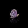 AN ANTIQUE RING WITH A ROMAN AMETHYST INTAGLIO, 1ST CENTURY AD, 18TH CENTURY RING