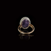 AN ANTIQUE RING WITH A ROMAN AMETHYST INTAGLIO, 1ST CENTURY AD, 18TH CENTURY RING