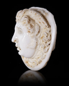 A LARGE WHITE ROMAN AGATE CAMEO WITH THE HEAD OF MEDUSA, 2ND-3RD CENTURY AD