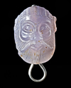 A CHALCEDONY SCARABOID IN THE FORM OF A SATYR'S HEAD, CIRCA 525 BC