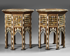 A PAIR OF OTTOMAN MOTHER OF PEARL AND TORTOISESHELL INLAID TABLES, EARLY 20TH CENTURY