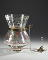 A MAMLUK-STYLE GLASS MOSQUE LAMP,  20TH CENTURY