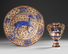 HISPANO MORESQUE LUSTREWARE CHARGER AND VASE, CIRCA 1900