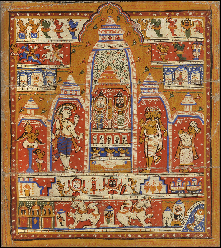 A TEMPLE PLAN OF THE JAGANNATH TEMPLE AT PURI, ORISSA INDIA, 19TH CENTURY