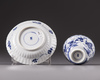 A Chinese blue and white cup and saucer