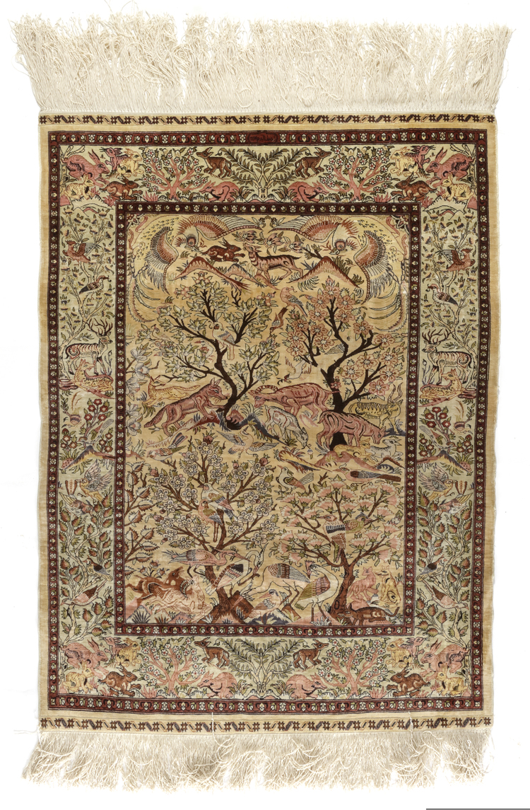 A HEREKE SILK RUG