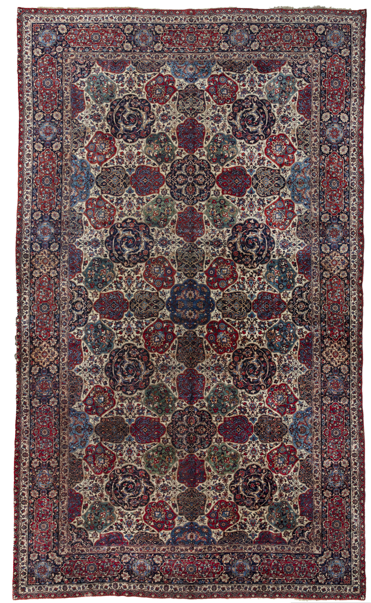 A PALACE SIZE AND EXTREMELY FINE PETAG TABRIZ CARPET