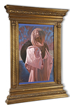 ORIENTALIST SCHOOL, A LARGE PORTRAIT OF A YOUNG MAN IN THE SAHARA DESERT, NORTH AFRICA, OIL ON CANVAS, 20TH CENTURY