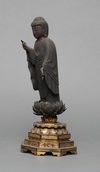 A JAPANESE LACQUERED WOODEN ZUSHI-SHRINE WITH AMIDA BUDDHA