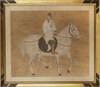 A CHINESE HORSE AND GROOM PAINTING AFTER HAN GAN, 19TH CENTURY