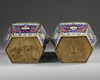 A PAIR OF CHINESE HEXAGONAL ENAMEL CLOISONNÉ VASES, 19TH-20TH CENTURY