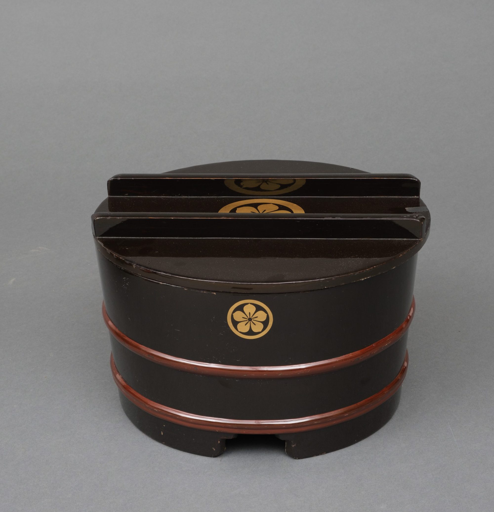 TWO JAPANESE LACQUERED RICE CONTAINERS, MEIJI PERIOD (1868-1912)