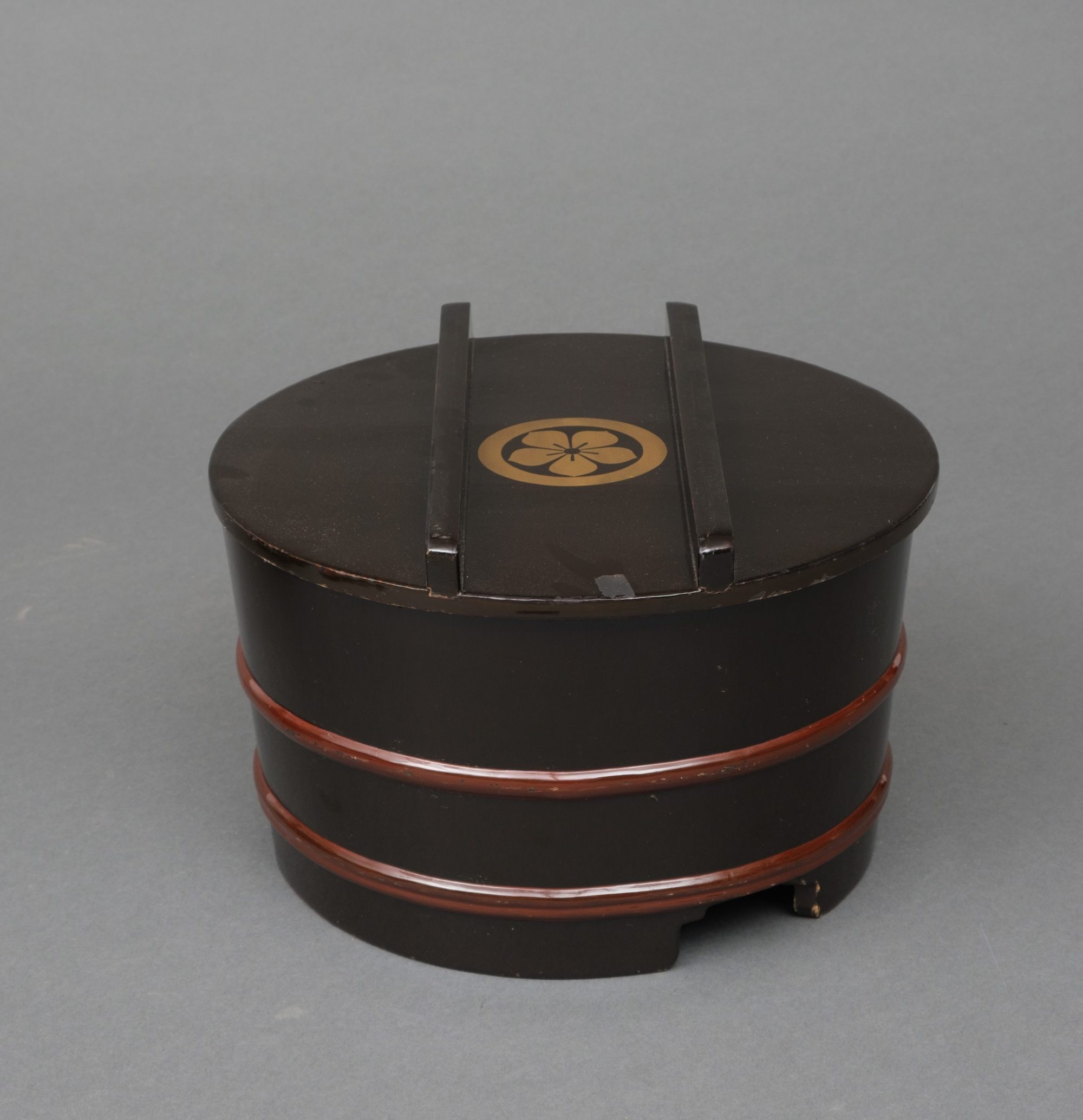 TWO JAPANESE LACQUERED RICE CONTAINERS, MEIJI PERIOD (1868-1912)