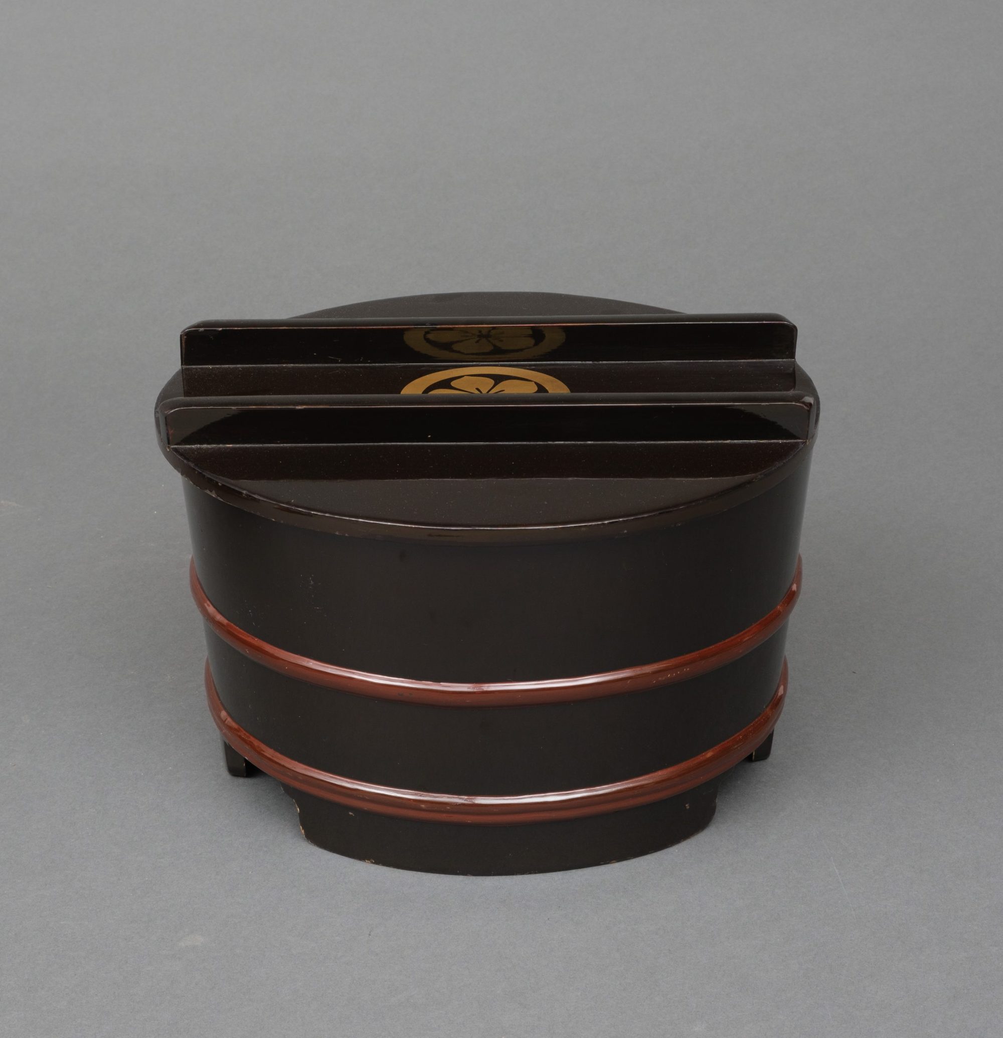 TWO JAPANESE LACQUERED RICE CONTAINERS, MEIJI PERIOD (1868-1912)