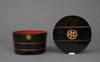 TWO JAPANESE LACQUERED RICE CONTAINERS, MEIJI PERIOD (1868-1912)