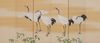 A JAPANESE MID-SIZE 6-PANEL RINPA STYLE BYÔBU (FOLDING SCREEN) WITH CRANES, FIRST HALF 20TH CENTURY (TAISHO PERIOD, EARLY SHOWA PERIOD)