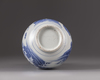 A blue and white double gourd vase