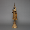A THAI GILDED BRONZE SCULPTURE OF RATTANAKOSIN ‘MONDAY BUDDHA’, 1868-1910 (RATTANAKOSIN-RAMA V PERIOD)