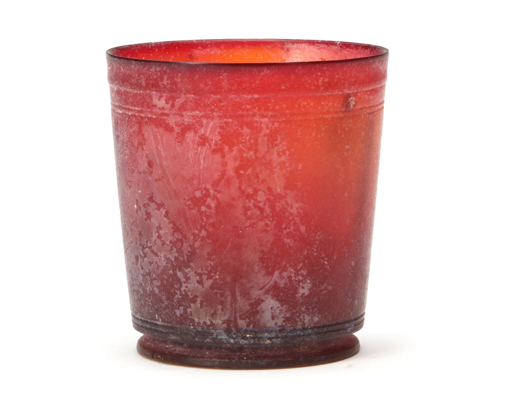 A PERSIAN RED GLASS CONTAINER, 9TH-11TH CENTURY