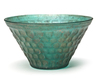 A PERSIAN GREEN CUT GLASS BOWL, 9TH-10TH CENTURY