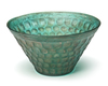A PERSIAN GREEN CUT GLASS BOWL, 9TH-10TH CENTURY