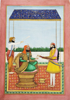 MAHARAJA SHER SINGH RECEIVES A SWORD FROM RAJA DHIAN SINGH, DELHI SCHOOL, 19TH CENTURY