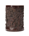 A CHINESE BAMBOO CARVED BRUSH POT, 18TH-19TH CENTURY