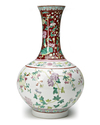A CHINESE FAMILLE ROSE BOTTLE VASE, 20TH CENTURY