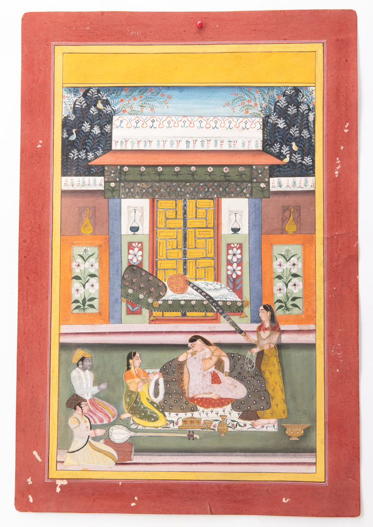 AN ILLUSTRATION TO A RAGAMALA SERIES, DIPAK RAGA, AMBER, RAJASTHAN, CIRCA 1700