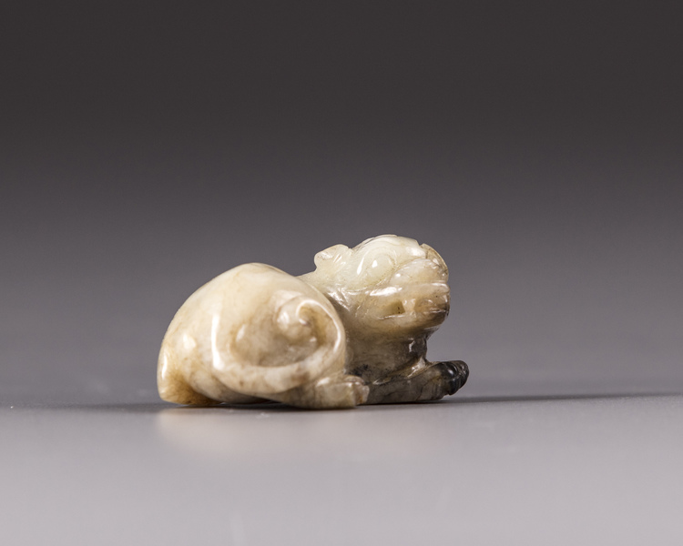 A Jade carving of a Qilin figure