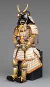 A JAPANESE GOLD AND BLACK LACQUERED ‘GREAT SUIT-OF-ARMOUR’, MID SHOWA PERIOD 1953