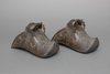 A PAIR OF SPANISH “SHOE-SHAPE” BRONZE CONQUISTADOR HORSE STIRRUPS, 1860s