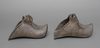 A PAIR OF SPANISH “SHOE-SHAPE” BRONZE CONQUISTADOR HORSE STIRRUPS, 1860s