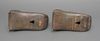 A PAIR OF SPANISH “SHOE-SHAPE” BRONZE CONQUISTADOR HORSE STIRRUPS, 1860s