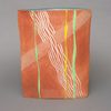 A JAPANESE RED STONEWARE VASE BY KUMAMOTO KIICHI, SHOEA PERIOD (1926-1989)