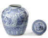 A LARGE CHINESE BLUE AND WHITE JAR AND COVER, QING DYNASTY (1644-1911)
