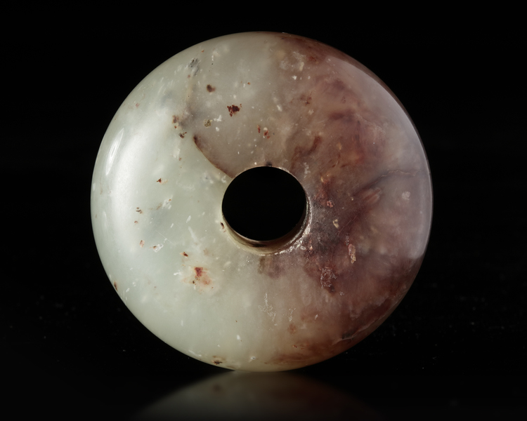 A CHINESE JADE CARVED DISC PENDANT, 20TH CENTURY