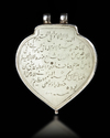 A MUGHAL CALLIGRAPHIC JADE PENDANT (HALDILI), INDIA, DATED 1006 AH/ 1598 AD