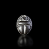 A BLACK SERPENTINE SCARAB. PHOENICIAN. 7/6TH.C.B.C.