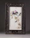 A Chinese Plaque with chrysanthemums