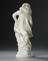 AN ALABASTER SCULPTURE OF A LITTLE GIRL, ART NOUVEAU PERIOD, 1900