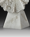 AN ALABASTER SCULPTURE OF A LITTLE GIRL, ART NOUVEAU PERIOD, 1900
