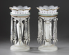 A PAIR OF PINEAPPLE CUPS IN WHITE OPALINE, NAPOLEON III PERIOD, LATE 19TH CENTURY