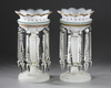 A PAIR OF PINEAPPLE CUPS IN WHITE OPALINE, NAPOLEON III PERIOD, LATE 19TH CENTURY