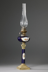 A GILT BRONZE KEROSENE LAMP, NAPOLEON III PERIODE, LATE 19TH CENTURY
